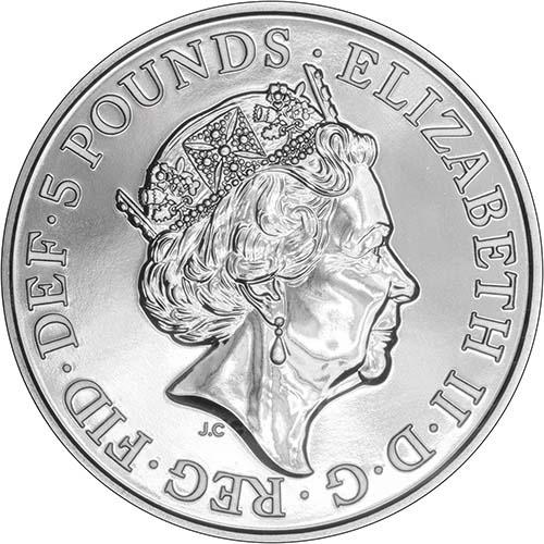 2018 Queen's Beasts - Black Bull of Clarence £5 BU | Chard