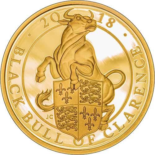 2018 Queen's Beasts Black Bull 1 oz Gold Proof Coin | Chard