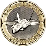 2018 UK Coin £2 BU RAF Centenary Lightning