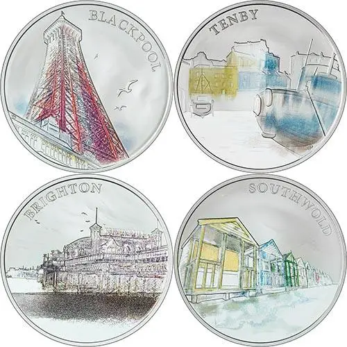 2018 Whole Coin Set UK £5 Silver Proof Portraits of Britain - 4 Coins 23522