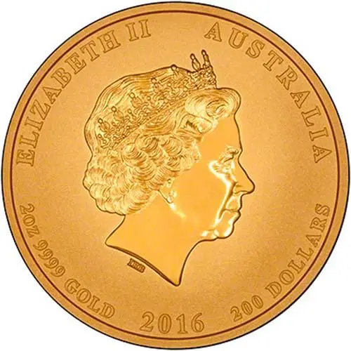 2016 2 oz Gold Coin Lunar Year of the Monkey Perth Mint Bullion 25084