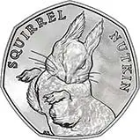 2016 UK Coin 50p BU Beatrix Potter - Squirrel Nutkin