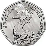 2016 UK Coin 50p BU Beatrix Potter - Jemima Puddle-Duck