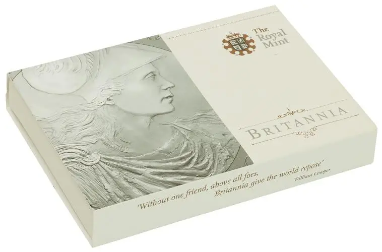 2010 Britannia 1 oz Silver Bullion Coin - In Box - Pre-Owned box