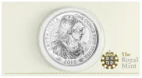 2010 Britannia 1 oz Silver Bullion Coin - In Box - Pre-Owned