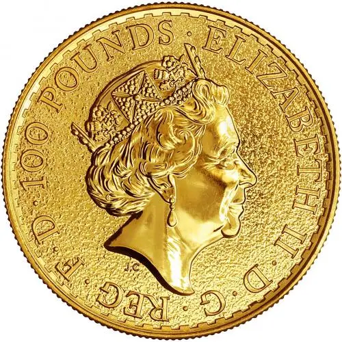 2016 1 oz Gold Britannia Bullion Coin obverse chards image crop
