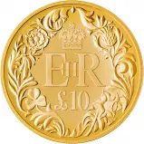 2012 Queen Elizabeth II Gold Proof 5 Ounce Diamond Jubilee Guernsey Coin reverse