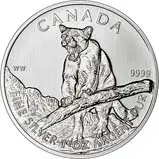 2012 1 oz Silver Canadian Cougar Coin