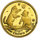 2004 Gold Isle of Man 1/25 Ounce Cat Coin