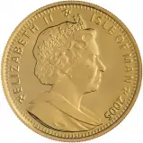 2005 Gold 1/5 Ounce Crown Coin Single Isle of Man obverse