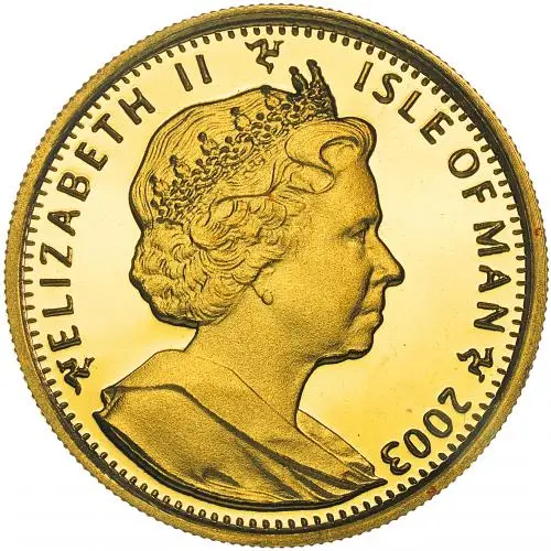 2003 Gold Bullion 1/5 Ounce Cat  Coin Single Isle of Man obverse
