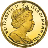 2003 Gold Bullion 1/5 Ounce Cat  Coin Single Isle of Man obverse