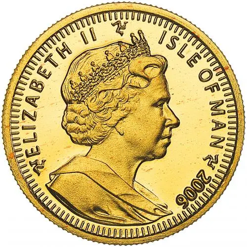 2006 Manx Short Haired Exotic Cat 0.1 oz Gold Bullion Coin obverse