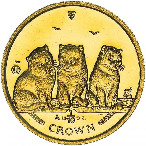 2006 Manx Short Haired Exotic Cat 0.1 oz Gold Bullion Coin reverse