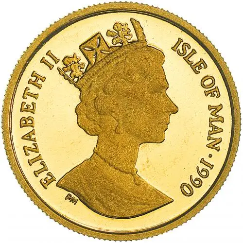 1990 Manx New York Alley Cat  0.1 oz Gold Bullion Coin obverse