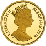 1990 Manx New York Alley Cat  0.1 oz Gold Bullion Coin obverse