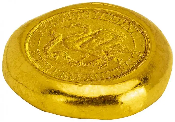 Gold 0.5 Ounce  Bar Single Pre-Owned Australia Perth Mint obverse side view
