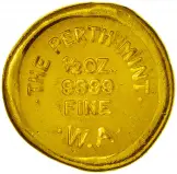Gold 0.5 Ounce  Bar Single Pre-Owned Australia Perth Mint reverse