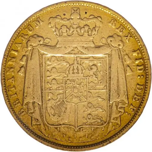 1826 Gold Graded Double Sovereign George IV  Coin Single Collectable United Kingdom Fine reverse