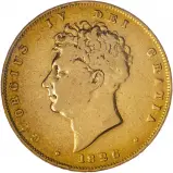 1826 Gold Graded Double Sovereign George IV  Coin Single Collectable United Kingdom Fine obverse