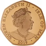 2019 Gold Proof ICC Cricket World Cup 2019 Isle of Man 50p Coin obverse