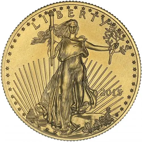 2015 Gold Bullion 0.5 Ounce Eagle Coin  obverse