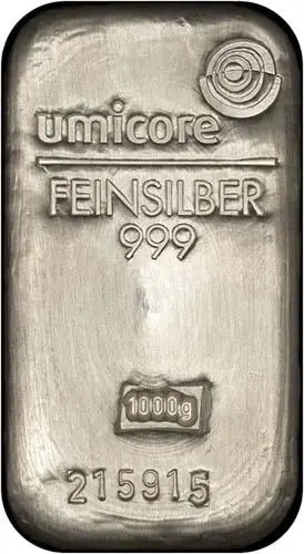 1 Kg Silver Bar Our Choice Pre-Owned Umicore