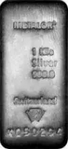 1 Kg Silver Bar Our Choice Pre-Owned Metalor