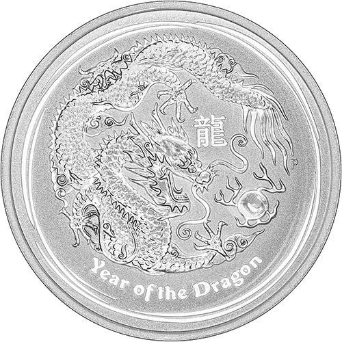 2012 Silver Year of the Dragon 0.5 oz Bullion Coin | Chards