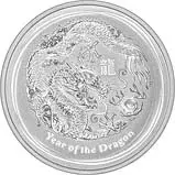 2012 0.5 oz Silver Coin Lunar Year of the Dragon Perth Mint Bullion