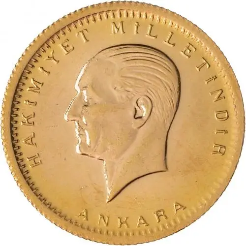 2003 Turkish 100 Kurush Gold Bullion Coin Obverse