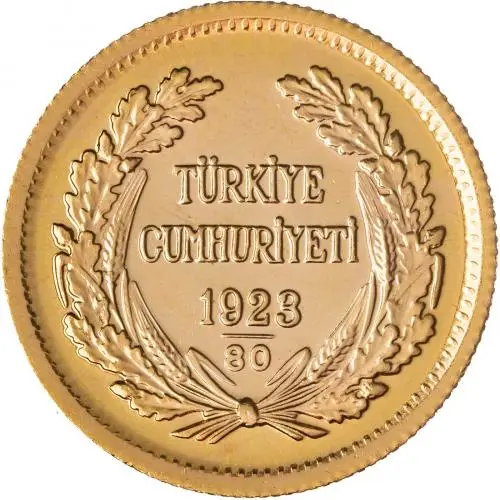 2003 Turkish 100 Kurush Gold Bullion Coin Reverse