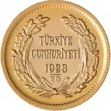2003 Turkish 100 Kurush Gold Bullion Coin Reverse