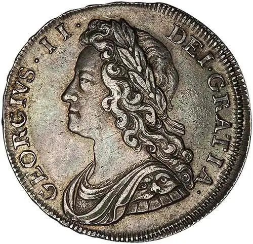 1731 UK Coin Half Crown George II 22797