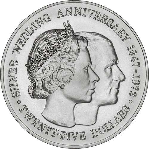 1972 Cayman Island $25 Uncirculated Silver Coin | Chard