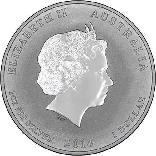 2014 1 oz Silver Coin Lunar Year of the Horse Perth Mint Bullion 22958