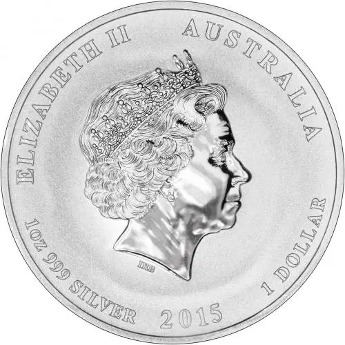 2015 1 oz Silver Coin Lunar Year of the Goat Perth Mint Bullion Obverse