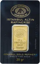 20g Minted Gold Bullion Bar Istanbul Altin Gold Refinery - Pre-Owned