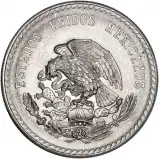 1948 Silver 5 Pesos  Coin Single Mexico reverse