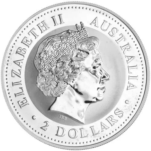 2002 Silver Bullion 2 Ounce Kookaburra Coin - Perth Mint obverse