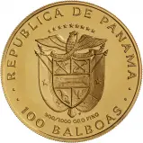 1975 Gold Proof Panama 100 Balboa Coin