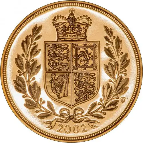 Reverse 2002 4-Coin Gold Proof Sovereign Set