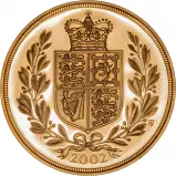 Reverse 2002 4-Coin Gold Proof Sovereign Set