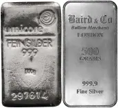 500g Silver Bar Our Choice - New