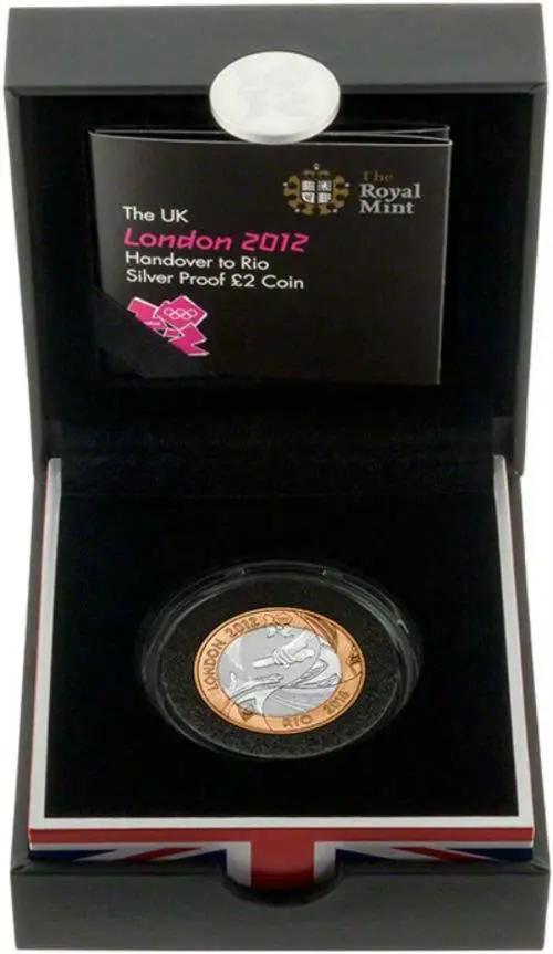 2012 UK Coin £2 Silver Proof Olympic Handover to Rio 25242