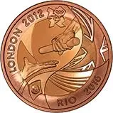 2012 UK Coin £2 Gold Proof Olympic Handover to Rio