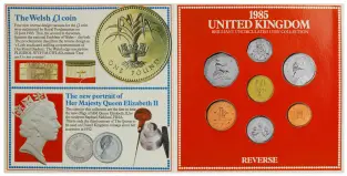 1985 UK Brilliant Uncirculated Base Metal Annual 7-Coin Set