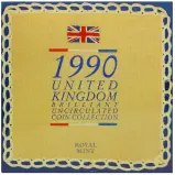 1990 UK Brilliant Uncirculated Base Metal Annual 8-Coin Set 2