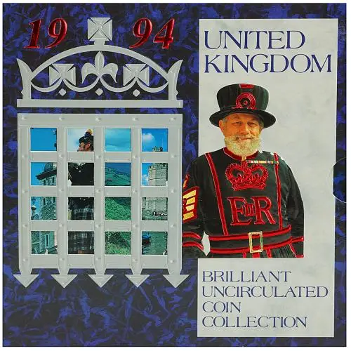 1994 UK Brilliant Uncirculated Base Metal Annual 8-Coin Set 1
