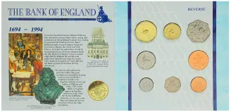 1994 UK Brilliant Uncirculated Base Metal Annual 8-Coin Set